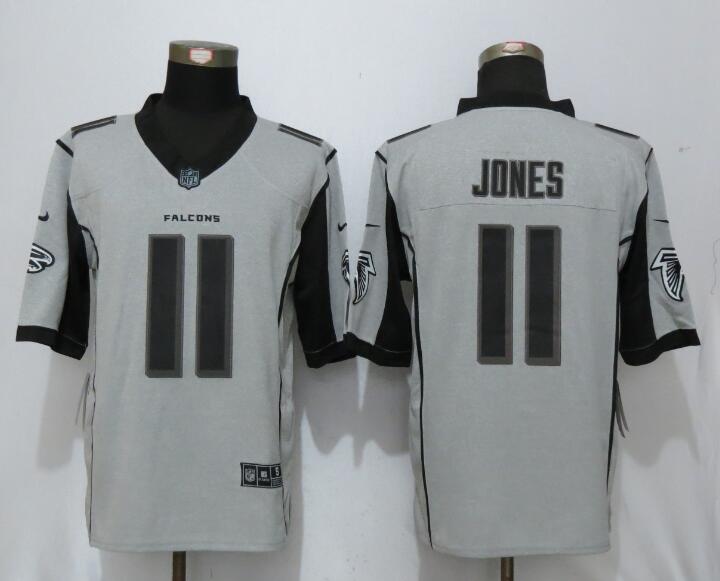 New Nike Atlanta Falcons #11 Jones Nike Gridiron Gray II Limited Jersey